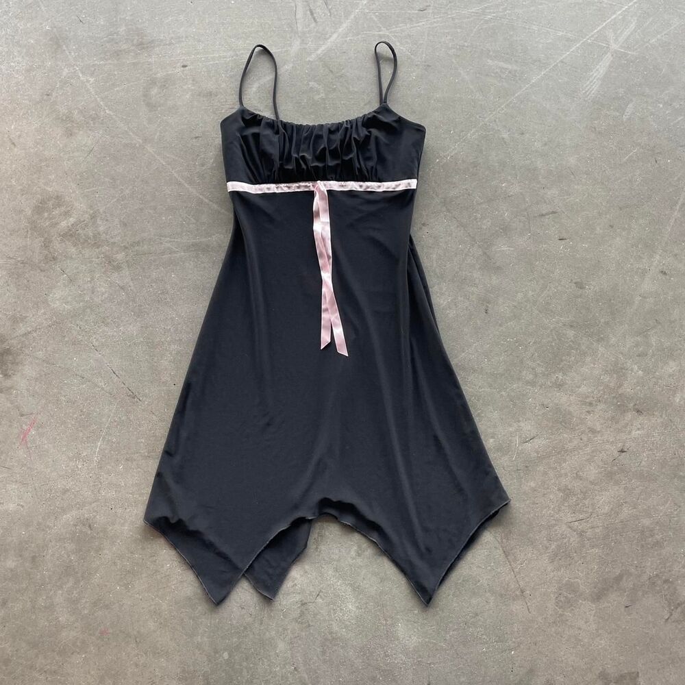 Y2K black asymmetrical dress size medium